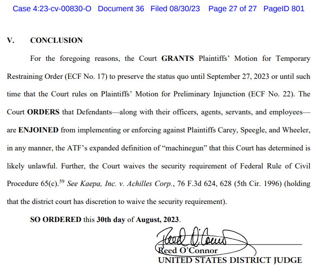 Texas Gun Rights Scores Crucial Legal Victory in Ongoing Battle with ATF