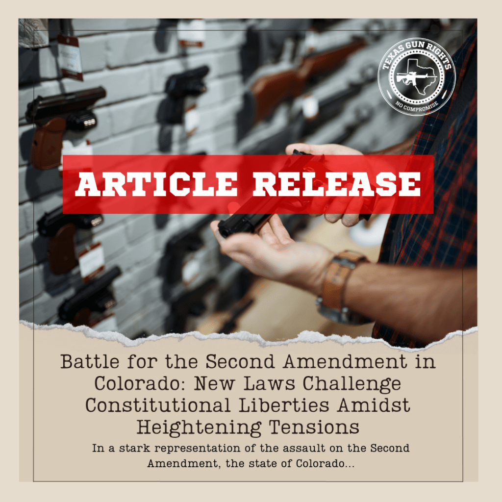 Battle for the Second Amendment in Colorado: New Laws Challenge Constitutional Liberties Amidst Heightening Tensions