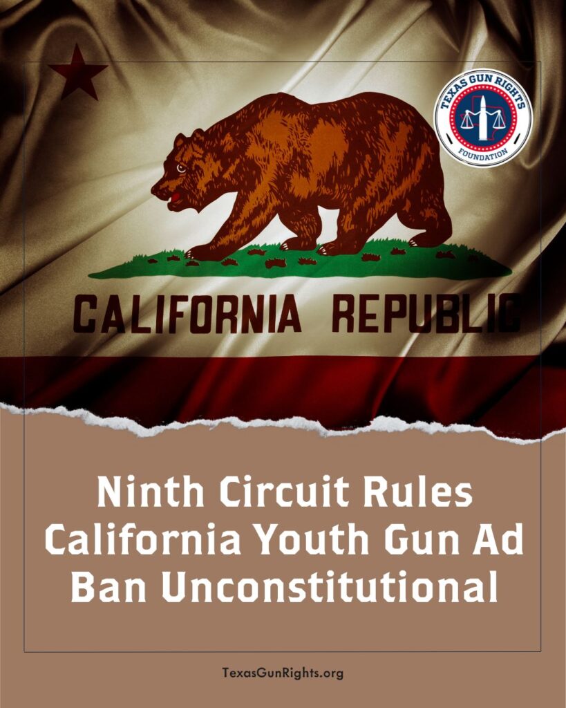 Ninth Circuit Rules California Youth Gun Ad Ban Unconstitutional